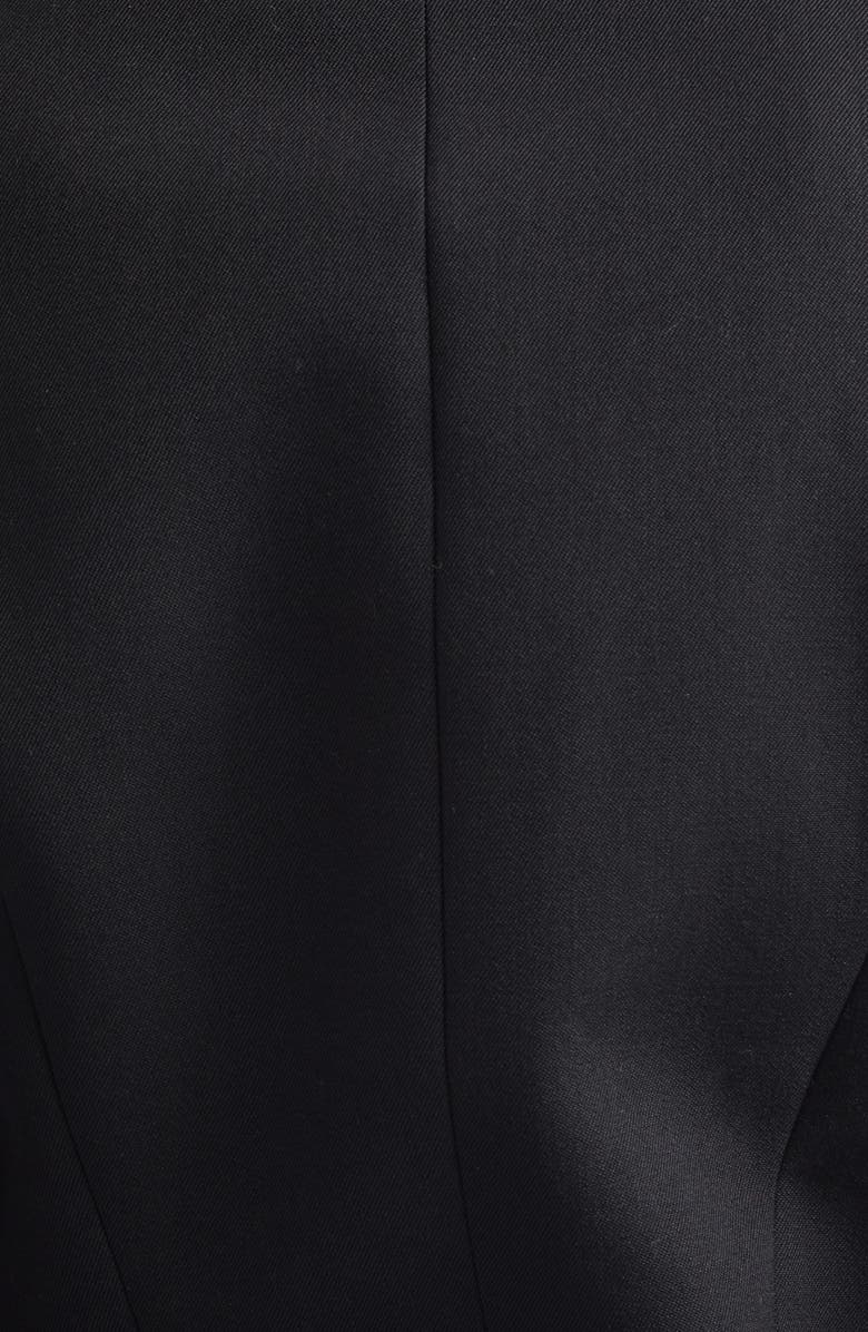 Balmain Double Breasted Wool Blazer, Alternate, color, Black