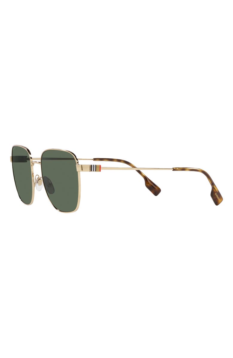 Burberry Drew 55mm Square Sunglasses, Alternate, color, Green