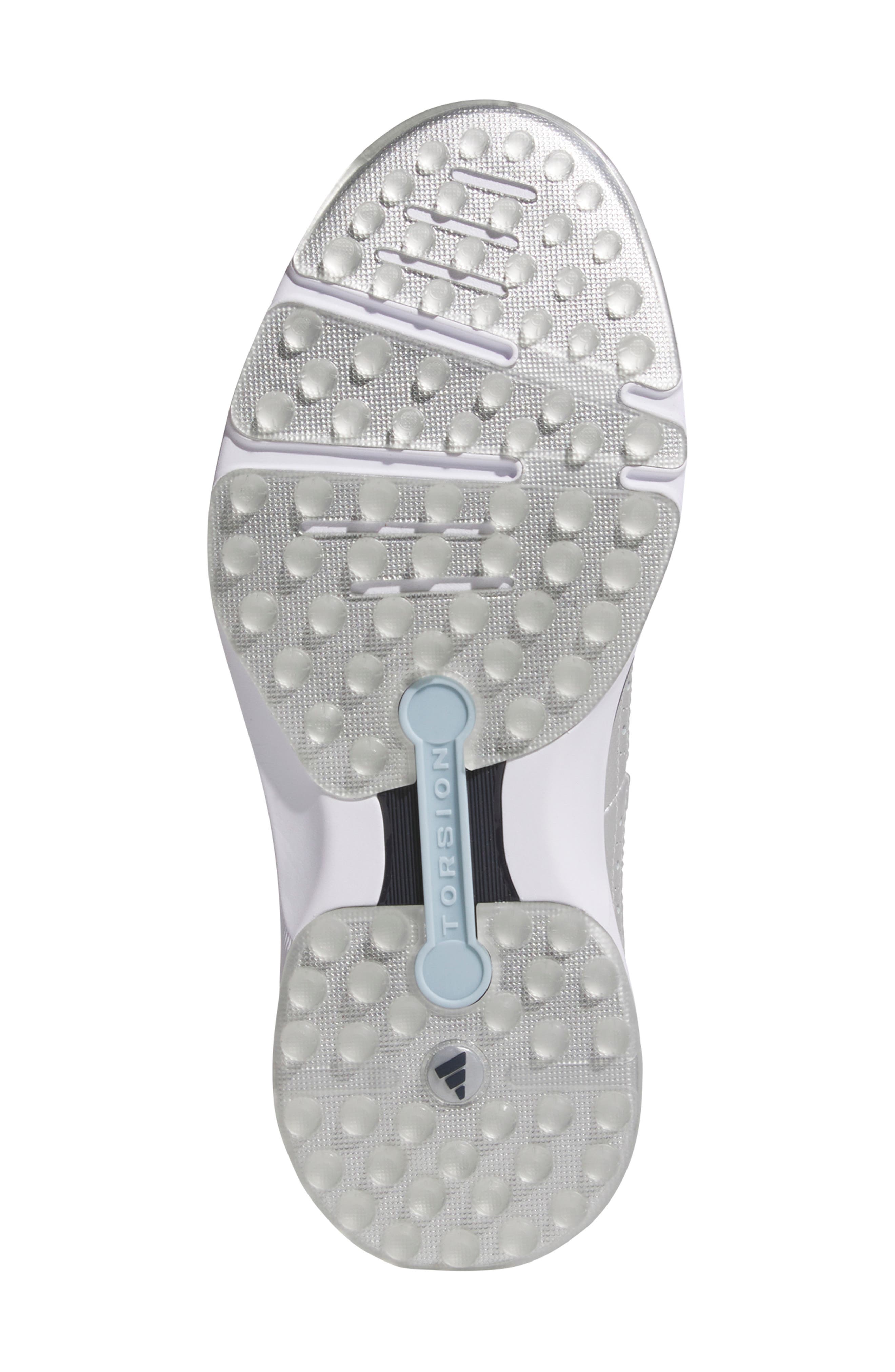 adidas MC Zoysia Spikeless Waterproof Golf Shoe, Alternate, color, White/ Wonder Blue/Navy