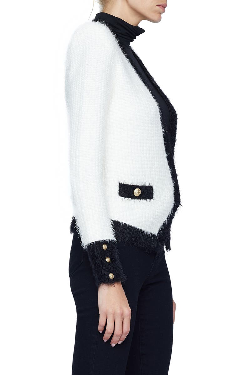 L'AGENCE Georgia Contrast Color Cardigan, Alternate, color, 