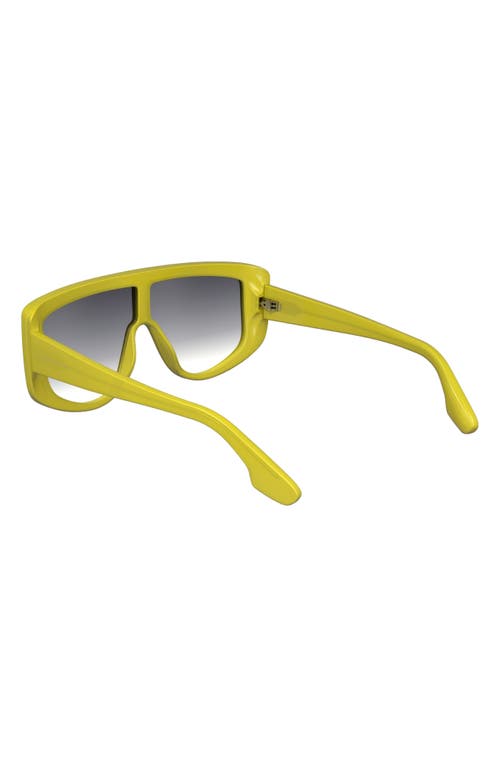 Victoria Beckham Denim 61mm Tea Cup Shield Sunglasses In Green