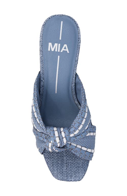 Mia Hania Block Heel Sandal In Denim