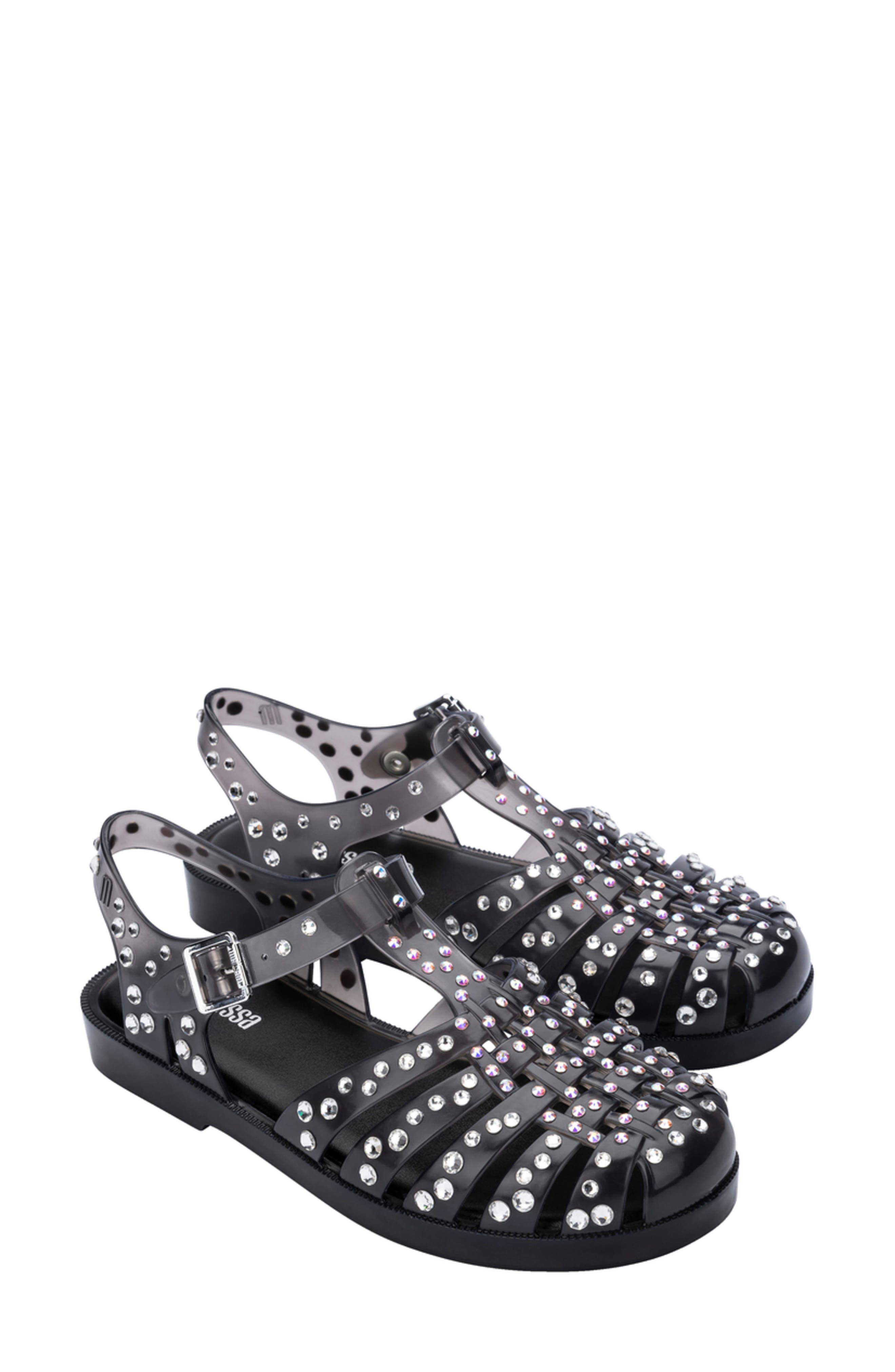 Possession Cristais Sandal, Main, color, MILKY BLACK