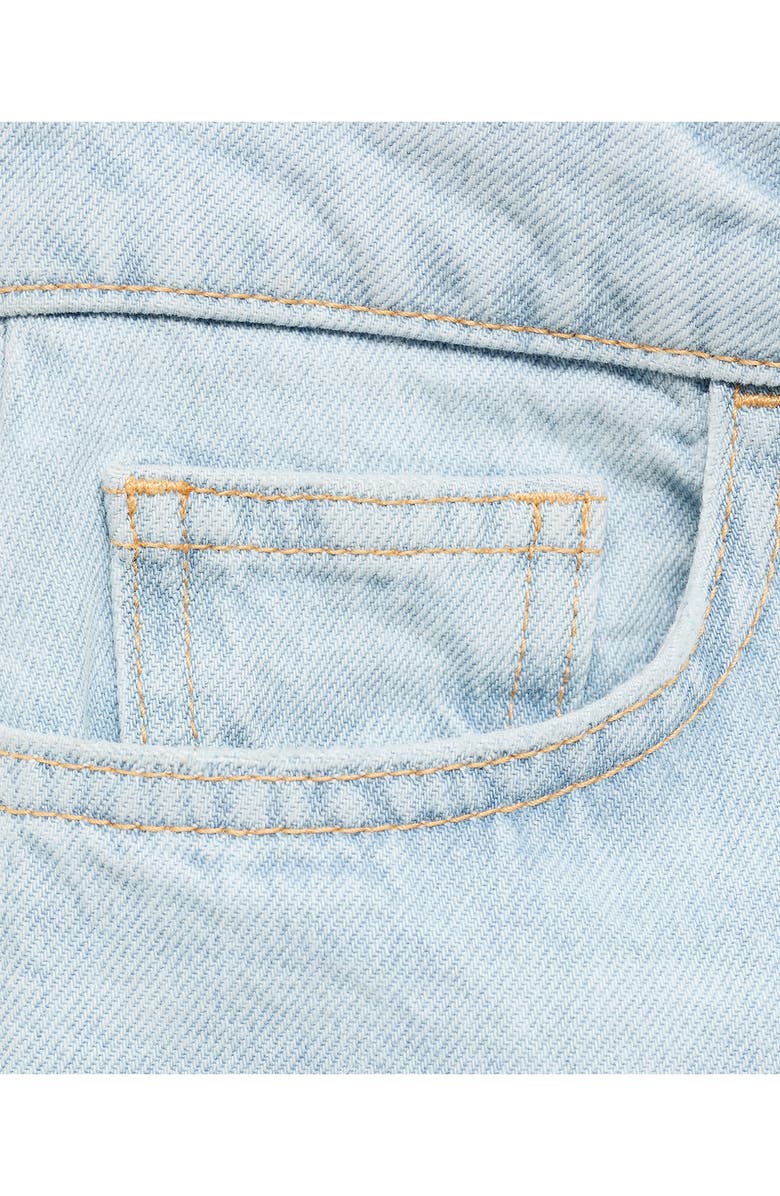 MANGO High Waist Mom Fit Denim Shorts, Alternate, color, Light Blue