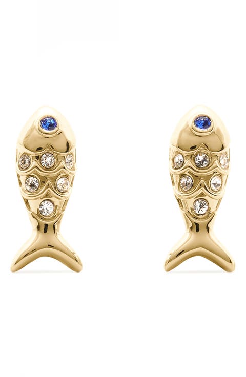 summer daze fish stud earrings