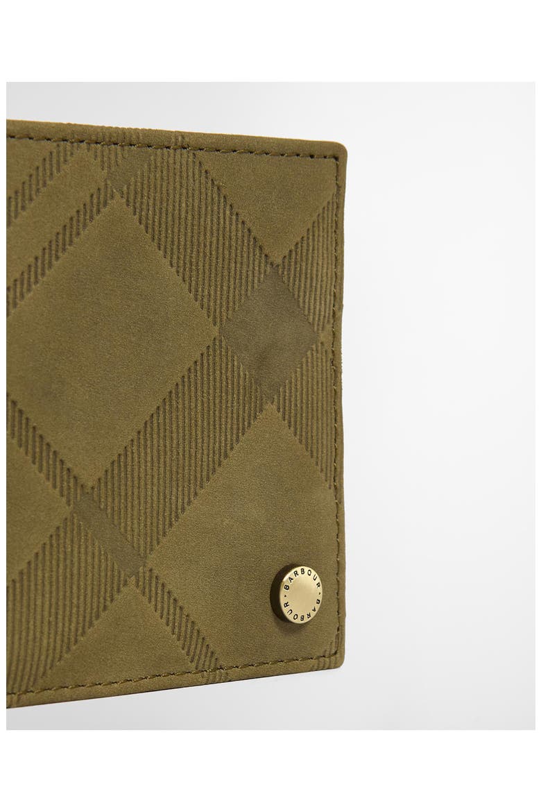 Beith Tartan Nubuck Leather Wallet, Alternate, color, KHAKI