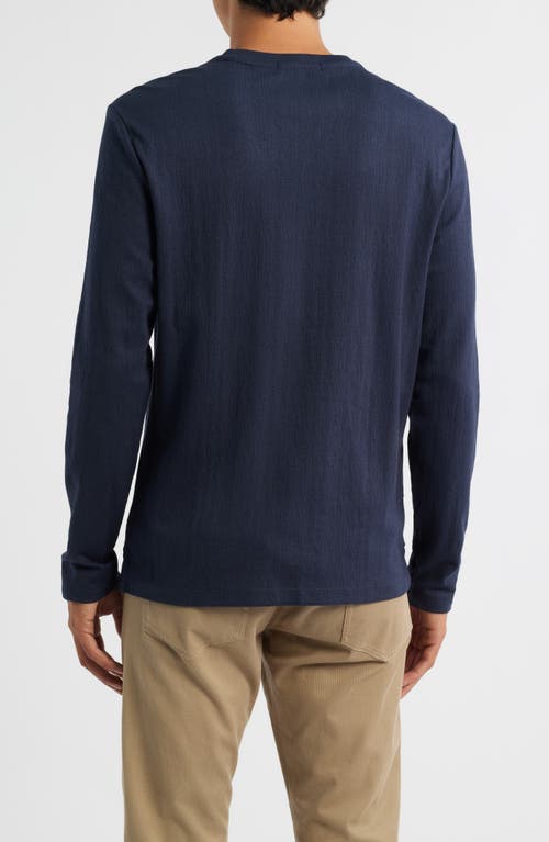 Robert Barakett Christopher Long Sleeve Pima Cotton T-shirt In Blue