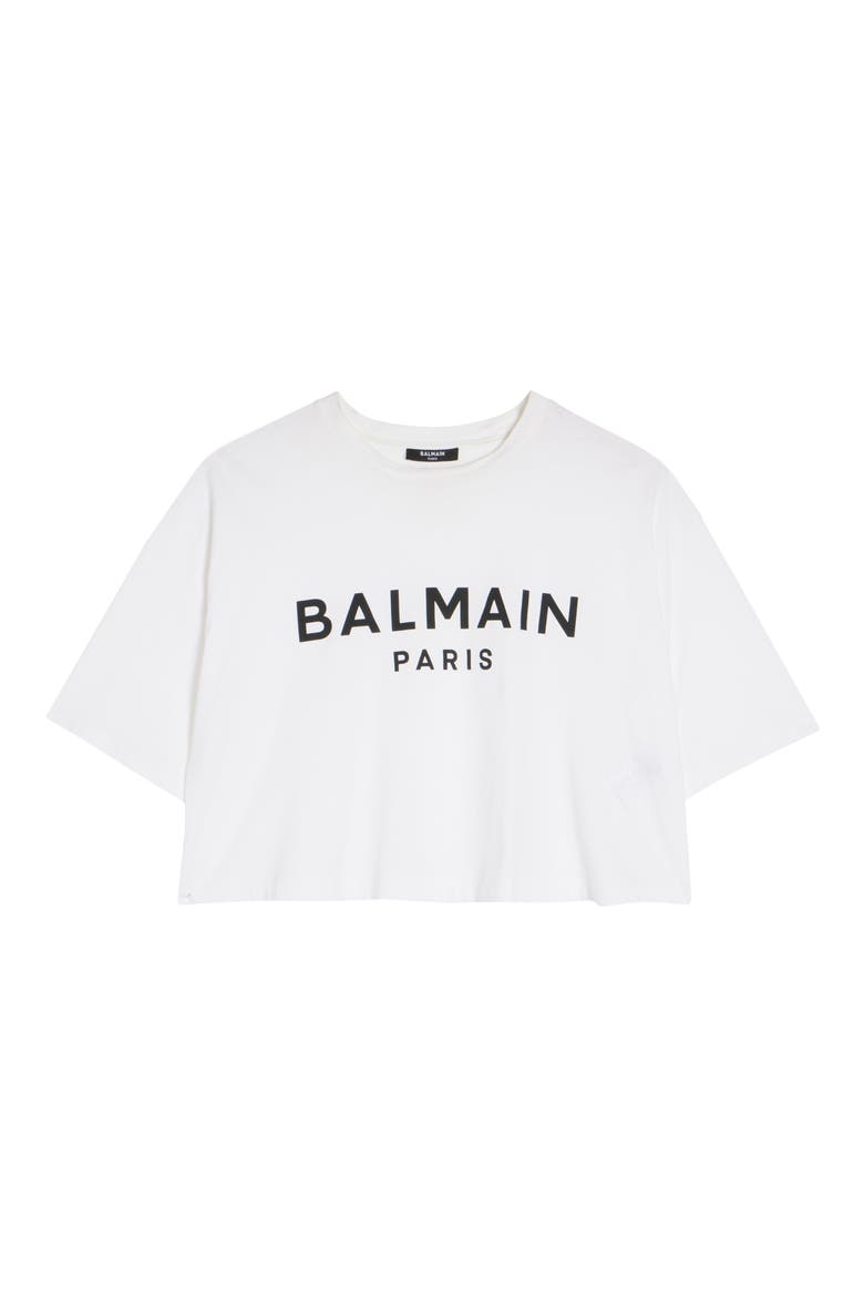 Logo Crop Cotton Graphic T-Shirt, Alternate, color, GAB WHITE/BLACK