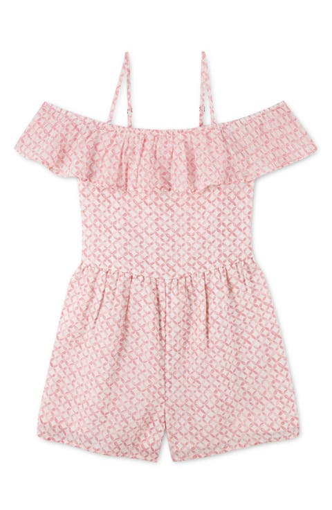 Kids' Cold Shoulder Cotton Romper (Little Kid & Big Kid)