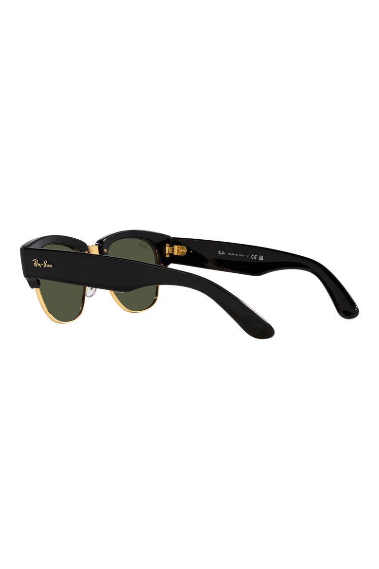 Mega Clubmaster 50mm Square Sunglasses, Alternate, color, BLACK