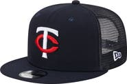 New Era Men's New Era Navy Minnesota Twins Team Color Trucker 9FIFTY Snapback Hat