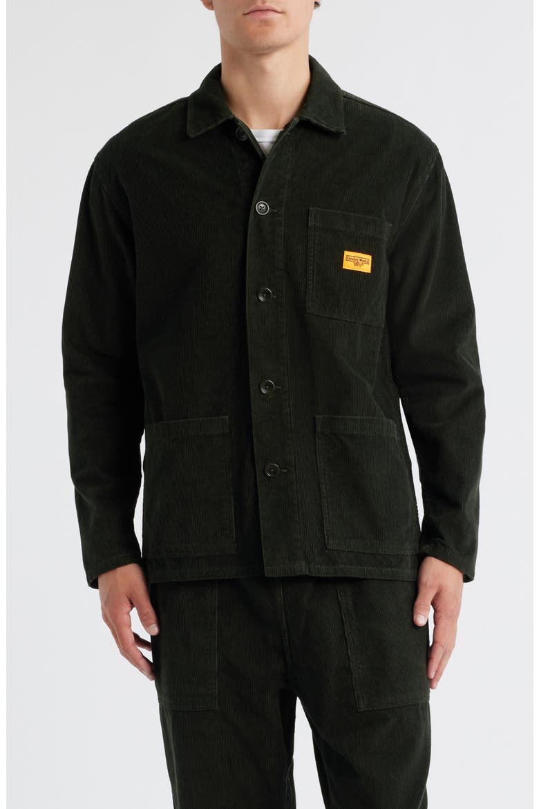 Organic Cotton Corduroy Button-Up Chore Coat, Alternate, color, COPPICE