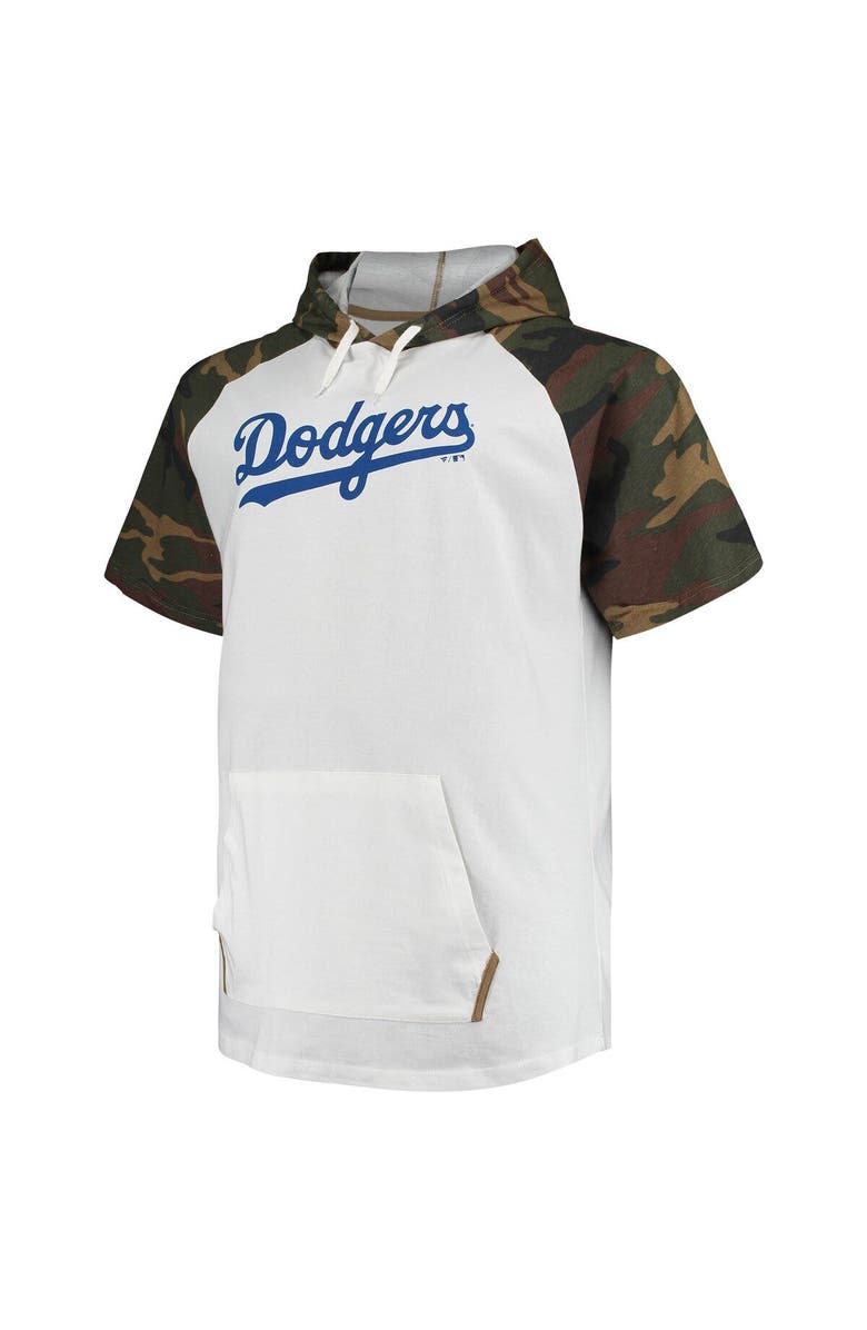 PROFILE Men's Mookie Betts White/Camo Los Angeles Dodgers Player Big & Tall Raglan Hoodie T-Shirt, Alternate, color, White