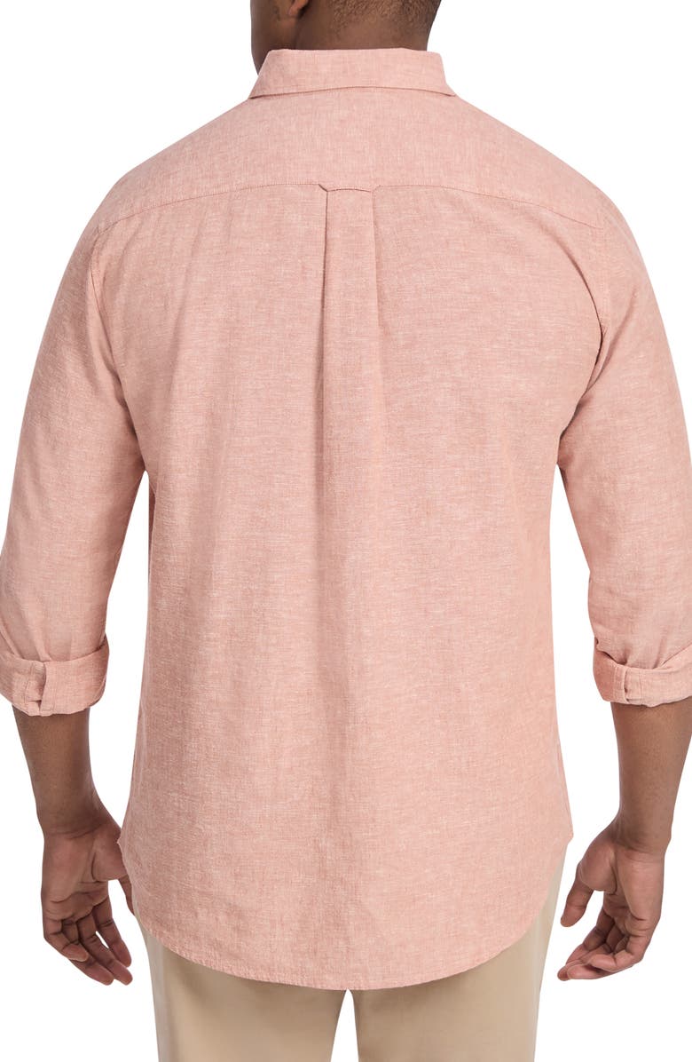 Johnny Bigg Regular Fit Serge Linen & Cotton Button-Down Shirt, Alternate, color, 