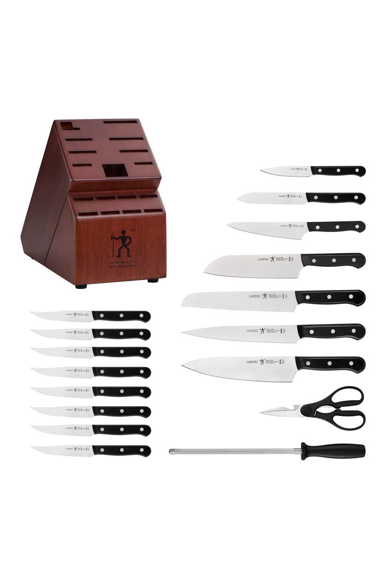 Solution 18-Piece Knife Block Set, Alternate, color, BLACK