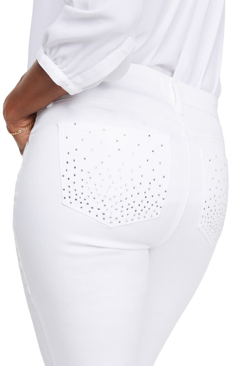 NYDJ Sheri Rhinestone Pocket Slim Stretch Jeans, Alternate, color, 