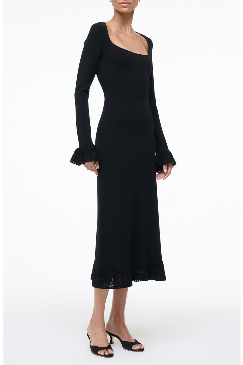 staud dress long sleeve Chi White Long Sleeve Mini Shirt Dress