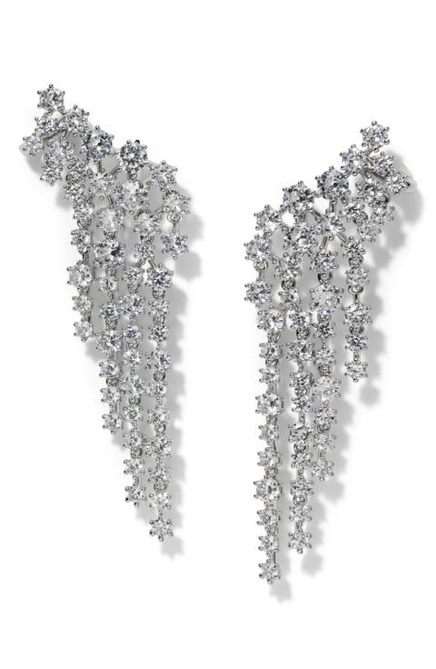 Sunshower Cubic Zirconia Ear Crawlers