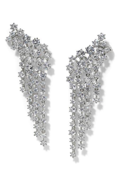 Nadri Sunshower Cubic Zirconia Ear Crawlers In Metallic