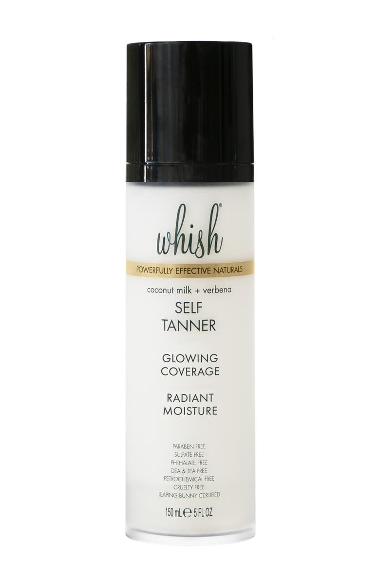 Whish Beauty Coconut Milk + Verbena Self Tanner Lotion, Main, color, 