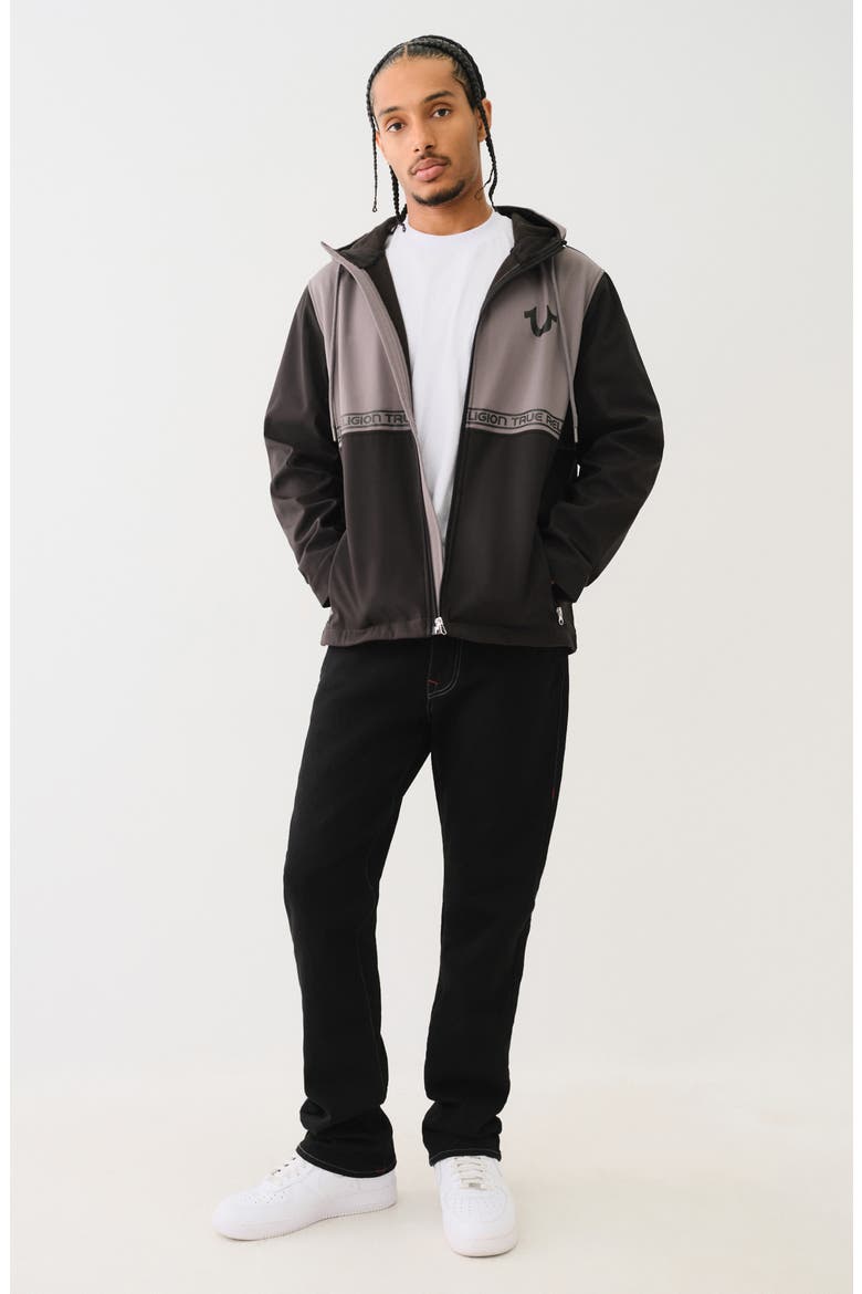 Soft Shell Wind Breaker Jacket, Alternate, color, GRANITE GREY / BLACK