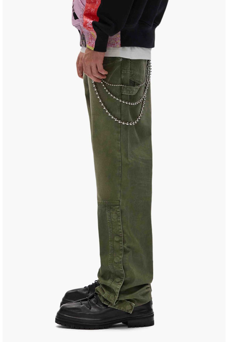 Snap Carpenter Pants, Alternate, color, GREEN