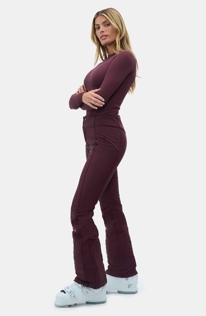 Halfdays Emma Water Resistant Fleece Lined Ski Pants, Alternate, color, Glazed Cherry