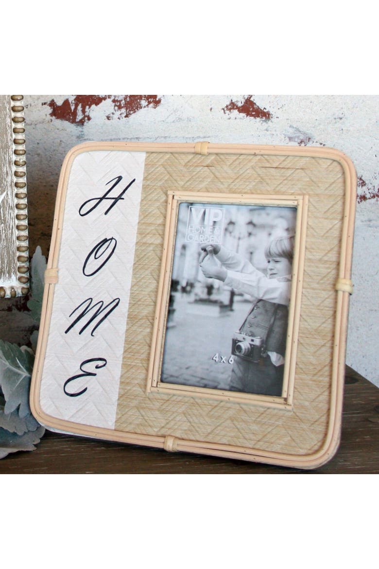 Home Rounded Weaving 4x6 Photo Frame, Alternate, color, Brown