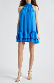 Alice + Olivia Erna Ruffle Hem Minidress