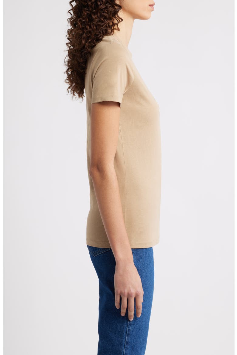 Elogo Logo Cotton T-Shirt, Alternate, color, BEIGE
