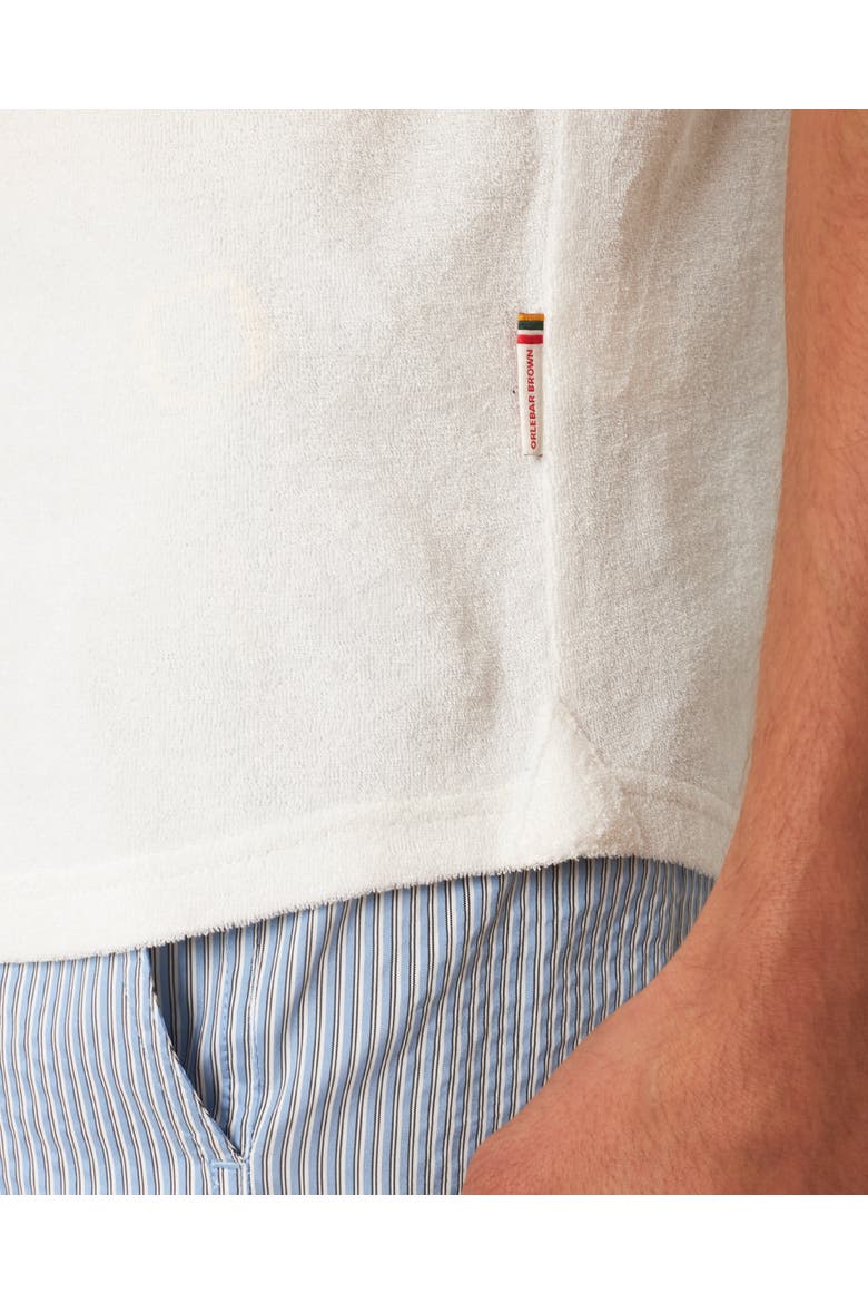 Sebastian Towelling Tailored-Fit Polo Shirt, Alternate, color, White