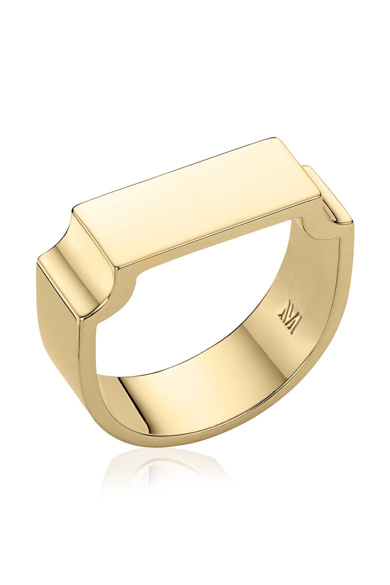 Wide Signature Ring, Alternate, color, DNU/YELLOW GOLD