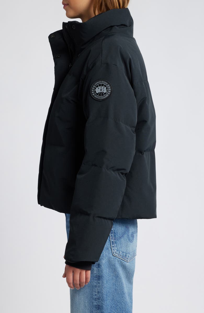 Canada Goose Grandview Black Label Crop 625 Fill Power Down Puffer Jacket, Alternate, color, Black