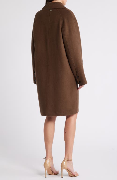 Hugo Boss Boss Cattina Wool Blend Coat In Marshland Green