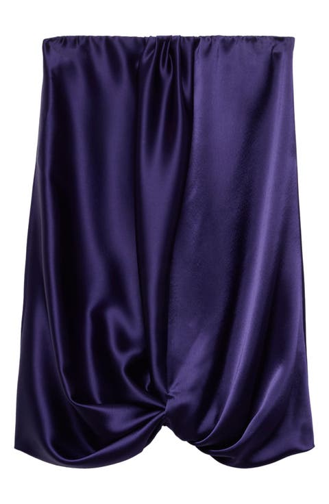 Cinch Hem Strapless Minidress