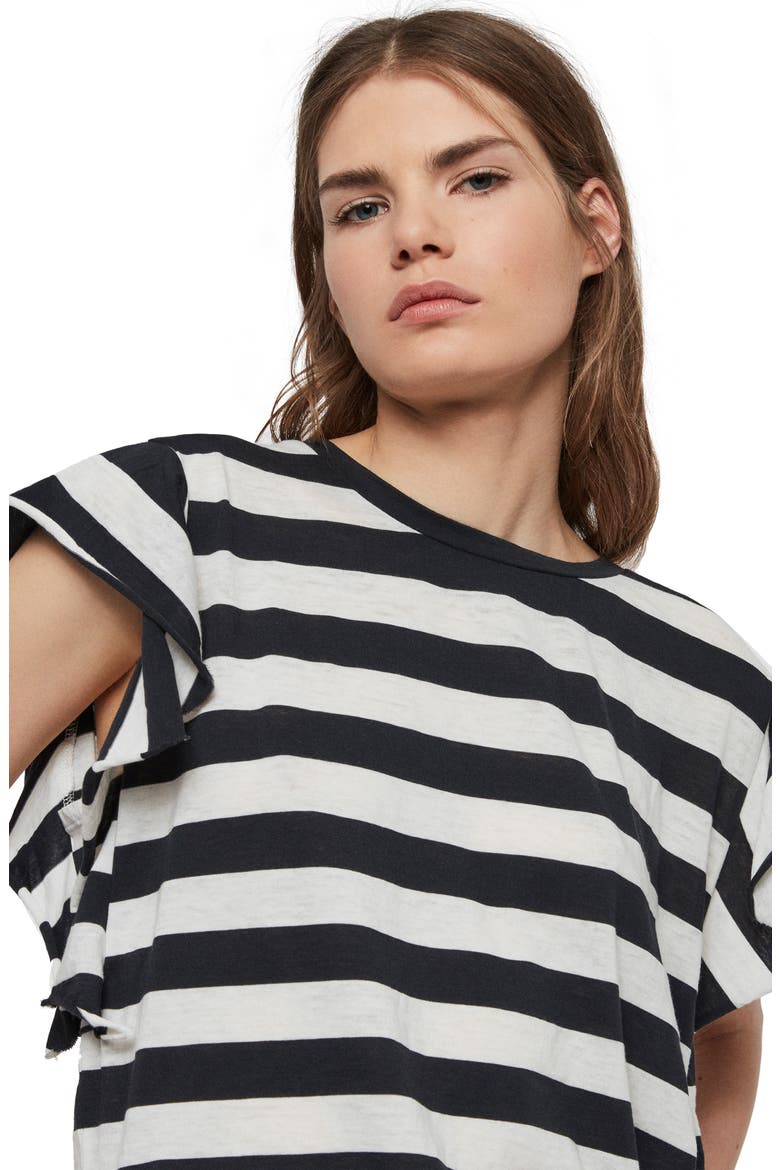 Darno Stripe Cotton Blend Tee, Alternate, color, INK/ CHALK WHITE
