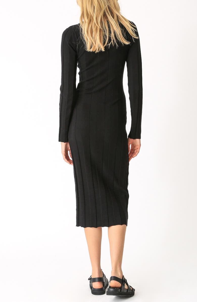 Electric & Rose Nicola Long Sleeve Rib Midi Dress, Alternate, color,