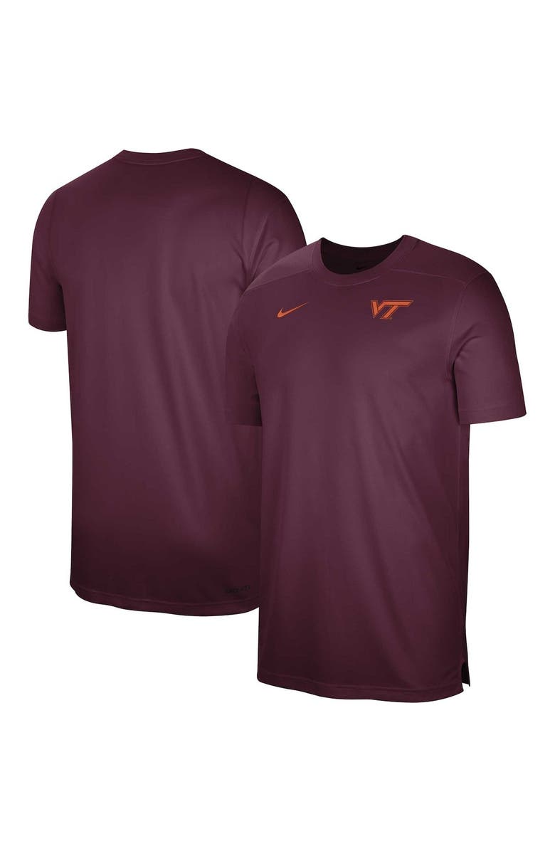 Nike Men's Nike  Maroon Virginia Tech Hokies Sideline Coaches Performance Top, Alternate, color, 