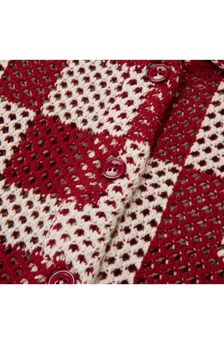 HONOR THE GIFT Crochet Short Sleeve Button-Up Shirt, Alternate, color,