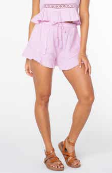 Roxy Bazai Babe Gauze Raw Hem Shorts