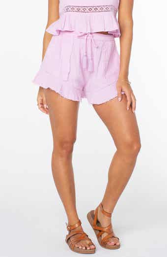 Roxy Bazai Babe Gauze Raw Hem Shorts