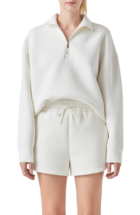 Scuba Knit Quarter Zip Pullover