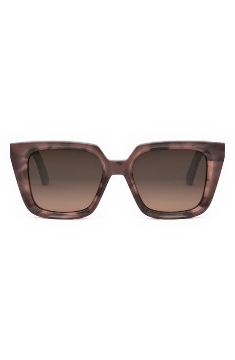 'DiorMidnight S1I 53mm Square Sunglasses