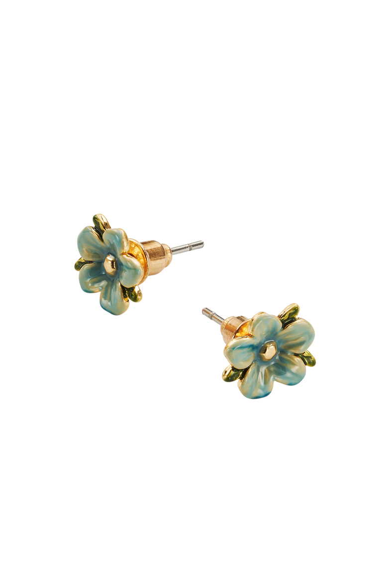 Forget Me Not Flora Stud Earrings, Alternate, color, Gold
