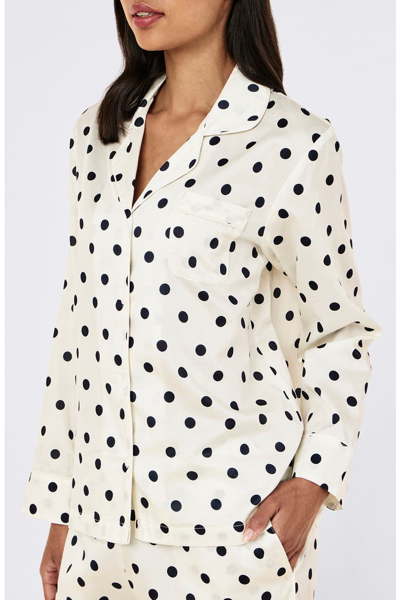 Spot Pajamas, Alternate, color, CREAM/ DEEP NAVY LARGE SPOT