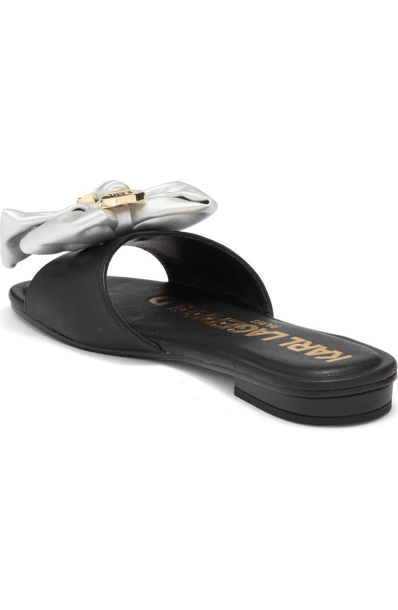 KARL LAGERFELD PARIS Ciaran Slide Sandal, Alternate, color, Black/ Silver