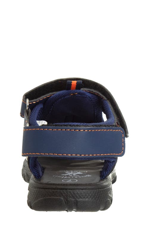 Josmo Kids' Beverly Hills Polo Club Sandal In Navy Orange