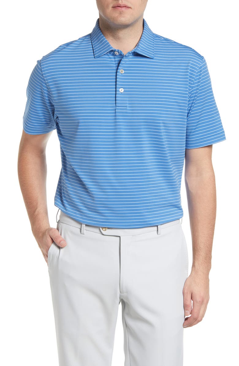 Peter Millar Crafty Stripe Stretch Jersey Polo, Main, color,