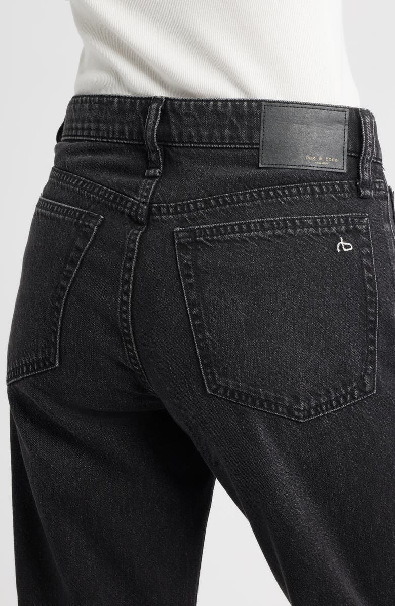 rag & bone Featherweight Dre Low Rise Baggy Boyfriend Jeans, Alternate, color, Jet Black