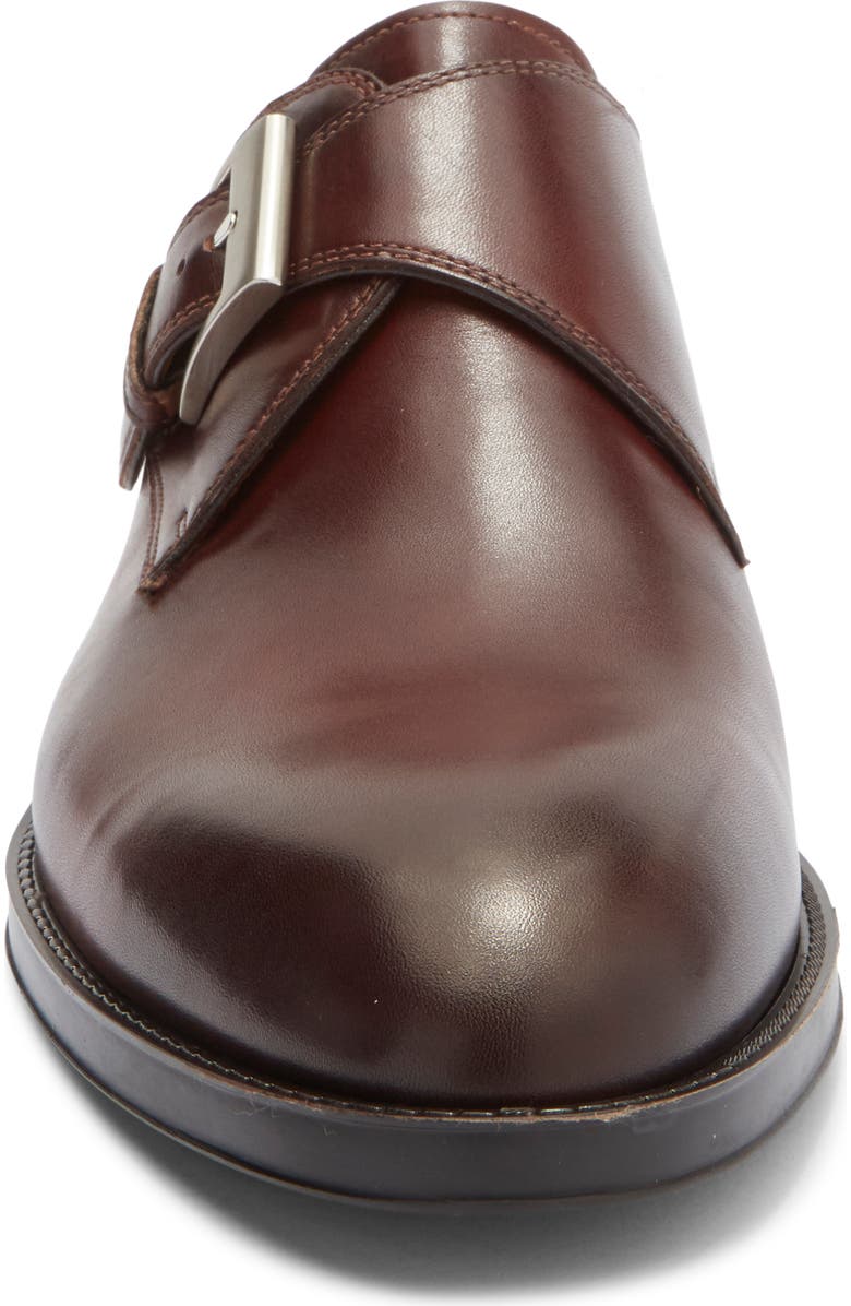 Magnanni Franklyn Monk Strap Shoe, Alternate, color, Mid Brown
